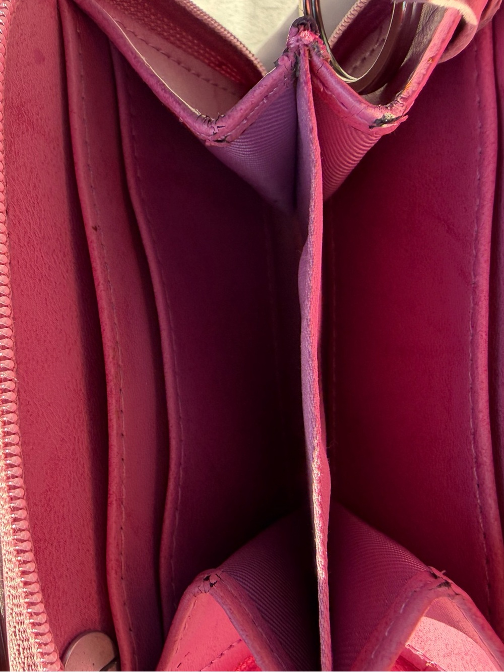 MUNDI Pink Genuine Leather Zip Card Holder with ID Window NWT - Picture 8 of 8